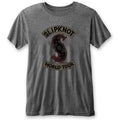 Charcoal Grey - Front - Slipknot Unisex Adult World Tour Burnout T-Shirt