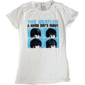 White - Front - The Beatles Womens-Ladies Hard Days Night Pastel T-Shirt