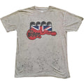 Sand - Front - The Beatles Unisex Adult Guitar & Flag T-Shirt