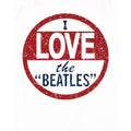 White - Side - The Beatles Unisex Adult I Love The Beatles Back Print T-Shirt