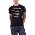 Black - Front - The Beatles Unisex Adult Me And My Monkey Back Print T-Shirt