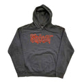 Grey - Front - Slipknot Unisex Adult Back Print Logo Pullover Hoodie
