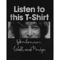 Black - Side - John Lennon Unisex Adult Listen Lady Cotton T-Shirt