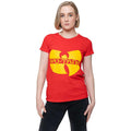 Red - Side - Wu-Tang Clan Womens-Ladies Logo Cotton T-Shirt