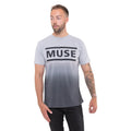 White - Side - Muse Unisex Adult Dip Dye Logo T-Shirt