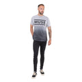 White - Lifestyle - Muse Unisex Adult Dip Dye Logo T-Shirt