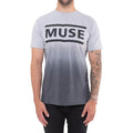 White - Front - Muse Unisex Adult Dip Dye Logo T-Shirt