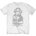 White - Front - John Lennon Unisex Adult Peace Symbol Cotton T-Shirt