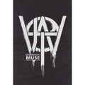 Black - Side - Muse Unisex Adult Will Of The People Stencil Cotton T-Shirt