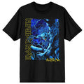 Black - Front - Iron Maiden Unisex Adult Fear Of The Dark Eddie Vertical Logo T-Shirt