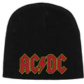 Black - Front - AC-DC Unisex Adult Logo Beanie