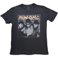 Black - Front - Run DMC Unisex Adult B&W Photo Cotton T-Shirt
