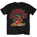 Black - Front - The Rolling Stones Unisex Adult Tattoo You Flames T-Shirt