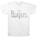 White - Front - The Beatles Unisex Adult Drop T Logo T-Shirt