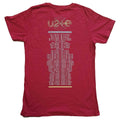 Maroon - Back - U2 Unisex Adult I+E 2015 Tour Dates T-Shirt