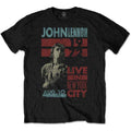 Black - Front - John Lennon Unisex Adult Live In NYC T-Shirt