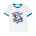 Royal Blue-White - Front - Run DMC Unisex Adult Kings From Queens T-Shirt