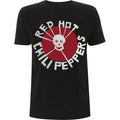 Black - Front - Red Hot Chilli Peppers Unisex Adult Flea Skull T-Shirt