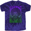 Blue - Front - Jimi Hendrix Unisex Adult Swirl Tie Dye T-Shirt