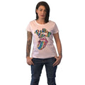 White - Lifestyle - The Rolling Stones Womens-Ladies Tie Dye Cotton T-Shirt