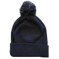 Black - Back - Genesis Unisex Adult Logo Bobble Beanie