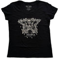 Black - Front - Guns N Roses Womens-Ladies Skeleton Guns T-Shirt