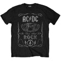 Black - Front - AC-DC Childrens-Kids Cannon Swig Vintage Cotton T-Shirt