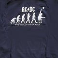 Navy Blue - Back - AC-DC Unisex Adult The Evolution of Rock Pullover Hoodie