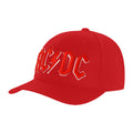 Red - Front - AC-DC Unisex Adult Logo Baseball Cap