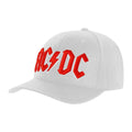 White - Front - AC-DC Unisex Adult Logo Baseball Cap