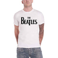 White - Front - The Beatles Unisex Adult Drop T Logo T-Shirt
