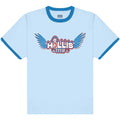 Sky Blue-Royal Blue - Front - Run DMC Unisex Adult Hollis Crew Cotton T-Shirt