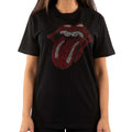 Black - Lifestyle - The Rolling Stones Unisex Adult Classic Tongue Embellished T-Shirt