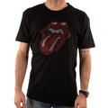 Black - Front - The Rolling Stones Unisex Adult Classic Tongue Embellished T-Shirt