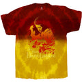 Red-Yellow - Front - Jimi Hendrix Unisex Adult Electric Ladyland Tie Dye T-Shirt