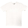 White - Front - AC-DC Unisex Adult Logo Hi-Build T-Shirt