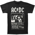 Black - Front - AC-DC Unisex Adult Highway To Hell World Tour 1979-1980 T-Shirt