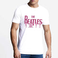 White - Side - The Beatles Unisex Adult Silhouette Hi-Build T-Shirt