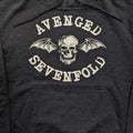 Grey - Back - Avenged Sevenfold Unisex Adult Logo Hoodie