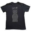 Black - Back - U2 Unisex Adult I+E 2015 Band Silhouettes Back Print Cotton T-Shirt