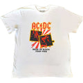 White - Front - AC-DC Unisex Adult Back in Black Tour 1980 Plus T-Shirt