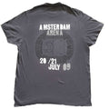 Grey - Back - U2 Unisex Adult 360 Degree Tour Amsterdam 2009 Cotton T-Shirt