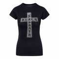 Black - Front - Black Sabbath Womens-Ladies Cross T-Shirt