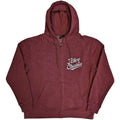 Maroon - Front - Alice In Chains Unisex Adult Emblem Full Zip Hoodie