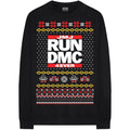 Black - Front - Run DMC Unisex Adult Holiday Christmas Sweatshirt