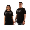 Black - Side - AC-DC Unisex Adult Diamante Logo T-Shirt