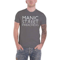 Charcoal Grey - Front - Manic Street Preachers Unisex Adult Reversed Logo Cotton T-Shirt