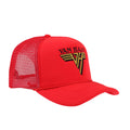 Red-Yellow-Black - Close up - Van Halen Unisex Adult Logo Mesh Cap