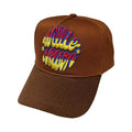 Brown-Yellow-Pink - Side - Willie Nelson Unisex Adult Emblem Baseball Cap