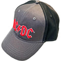 Charcoal Grey-Black-Red - Front - AC-DC Unisex Adult Two Tone Logo Baseball Cap